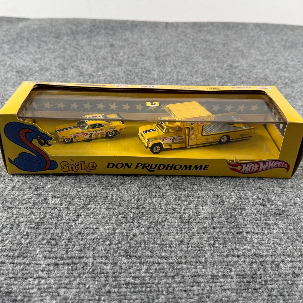 Hot Wheels Don Prudhomme Snake 2-Car Set Yellow Limited Edition 2012 RLC